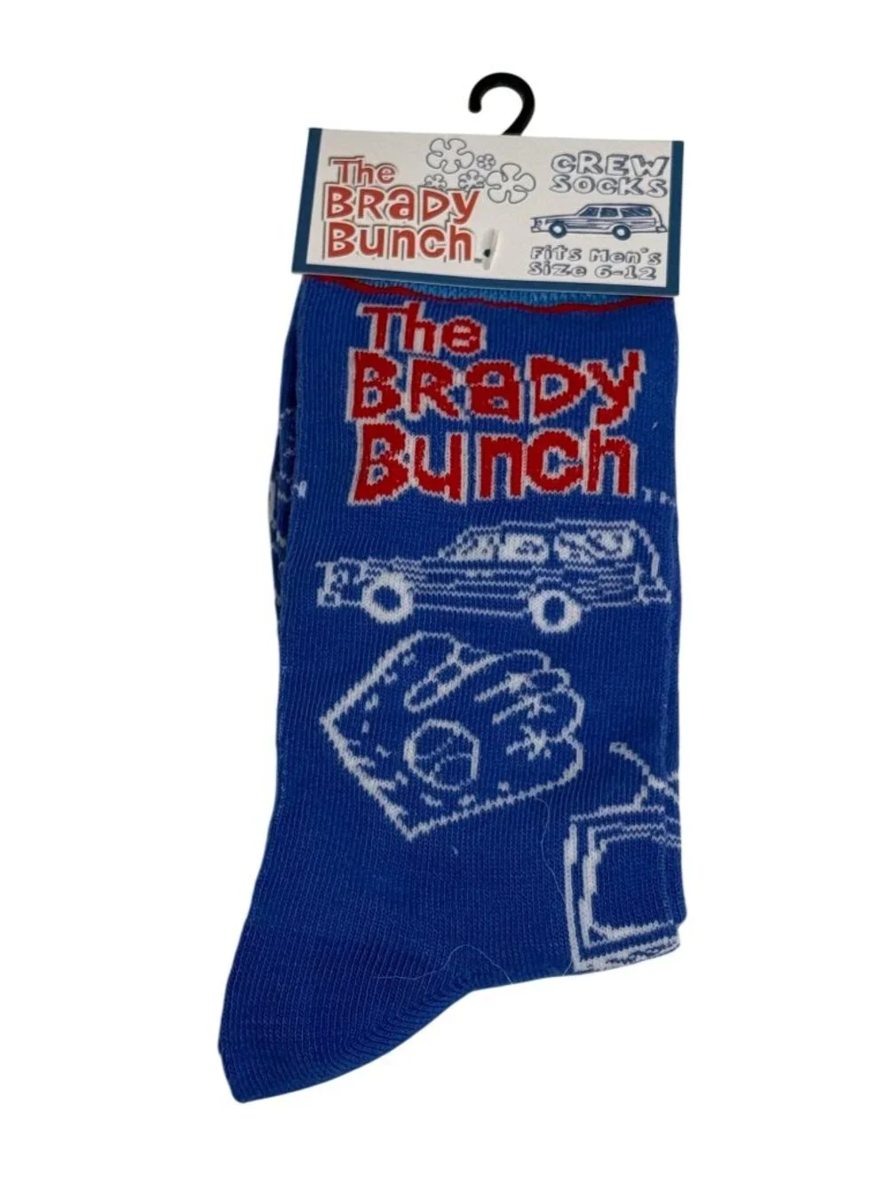 The Brady Bunch Crew Socks Mens Size 6-12 Retro TV Show NWT